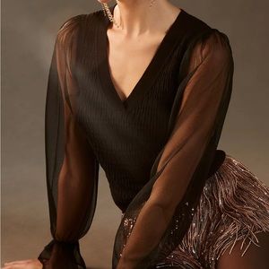 XSP Maeve Sheer-Sleeve Sweater by Anthropology